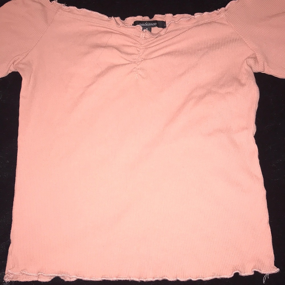 Pink off the shoulder shirt